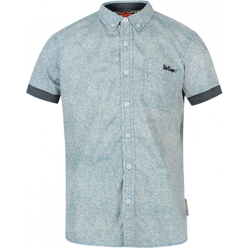 Lee Cooper Short Sleeve All Over Pattern Textile Shirt Boys, blue aop