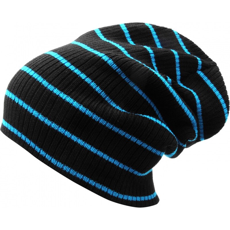 Fiori Stripe Slouch Mens Hat, black/cobalt