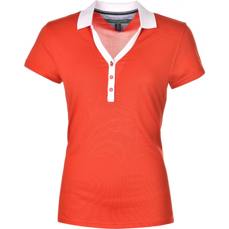 Tommy Hilfiger Meryl Golf Polo Shirt, fiery red