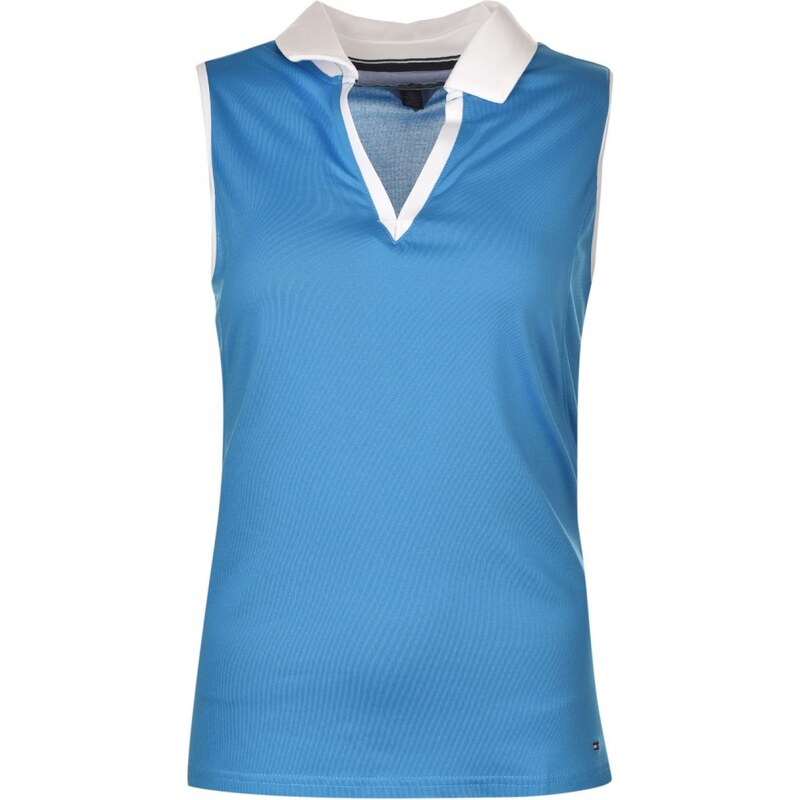 Tommy Hilfiger Maureen Sleeveless Golf Polo Shirt, swedish blue