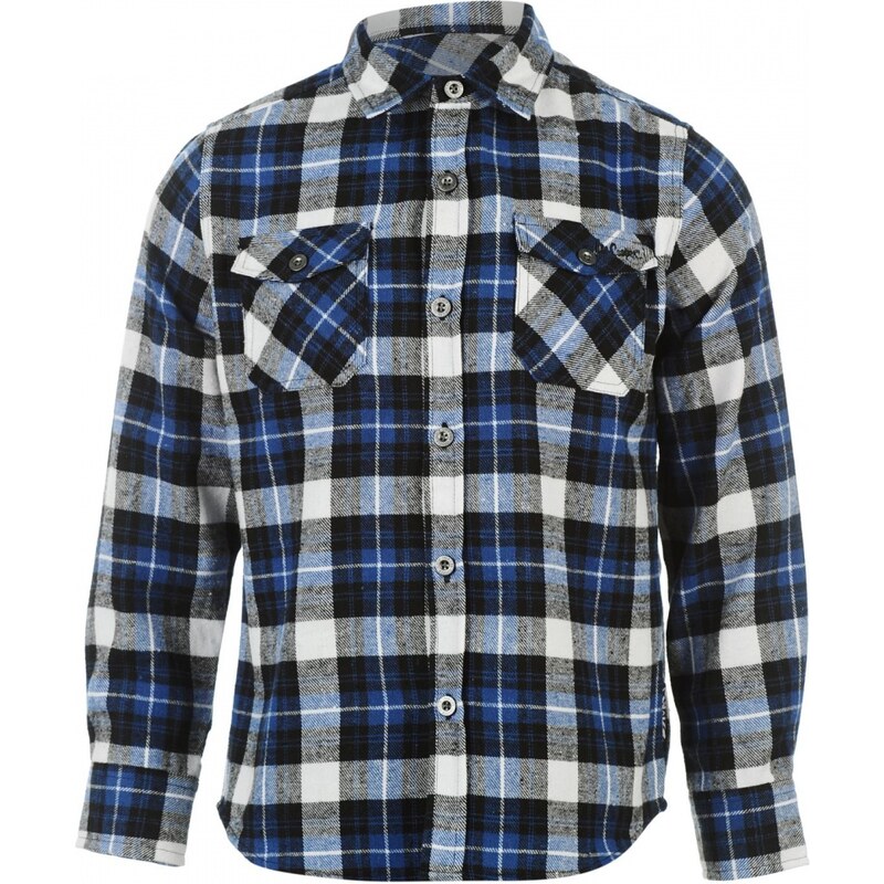 Lee Cooper Flannel Shirt Junior Boys, black/blue/wht