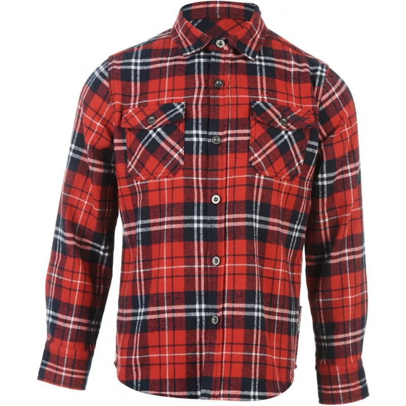Lee Cooper Flannel Shirt Junior Boys, red/navy/white