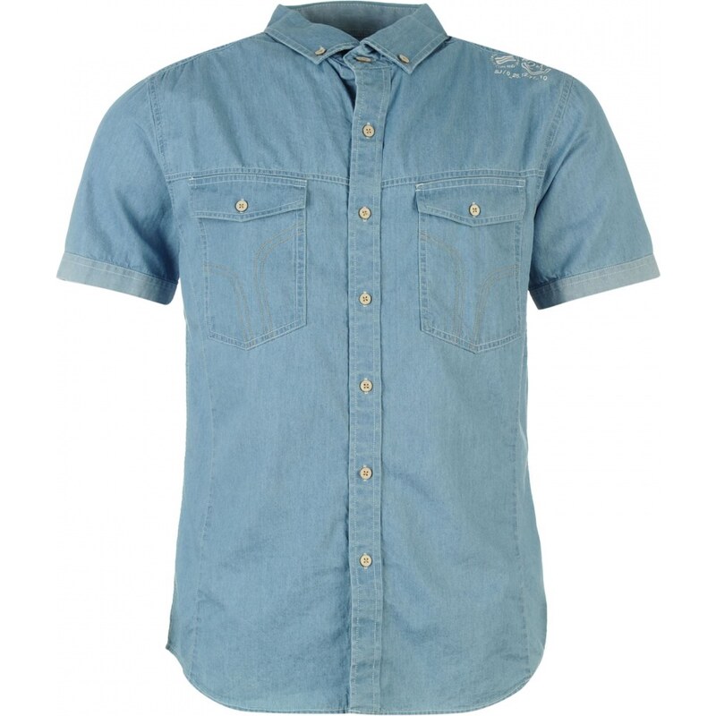 Smith Del Mar Short Sleeve Shirt Mens, lght blue denim