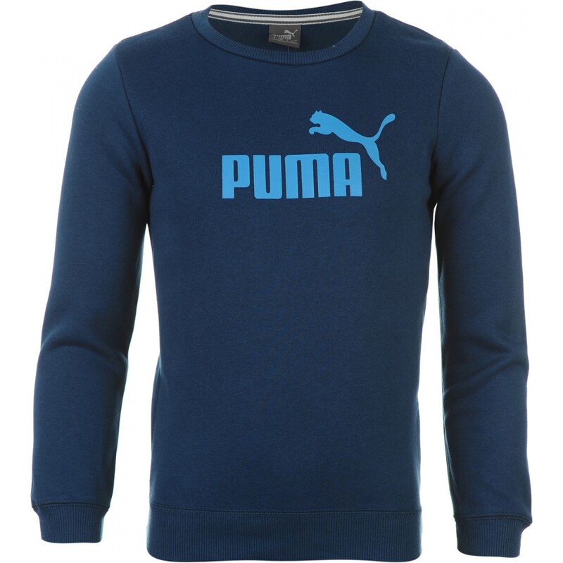Puma No1 Logo Crew Neck Sweater Boys, blue/blue