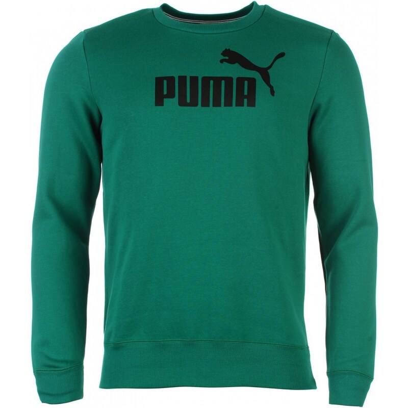 Puma No1 Logo Crew Jumper Mens, green/black
