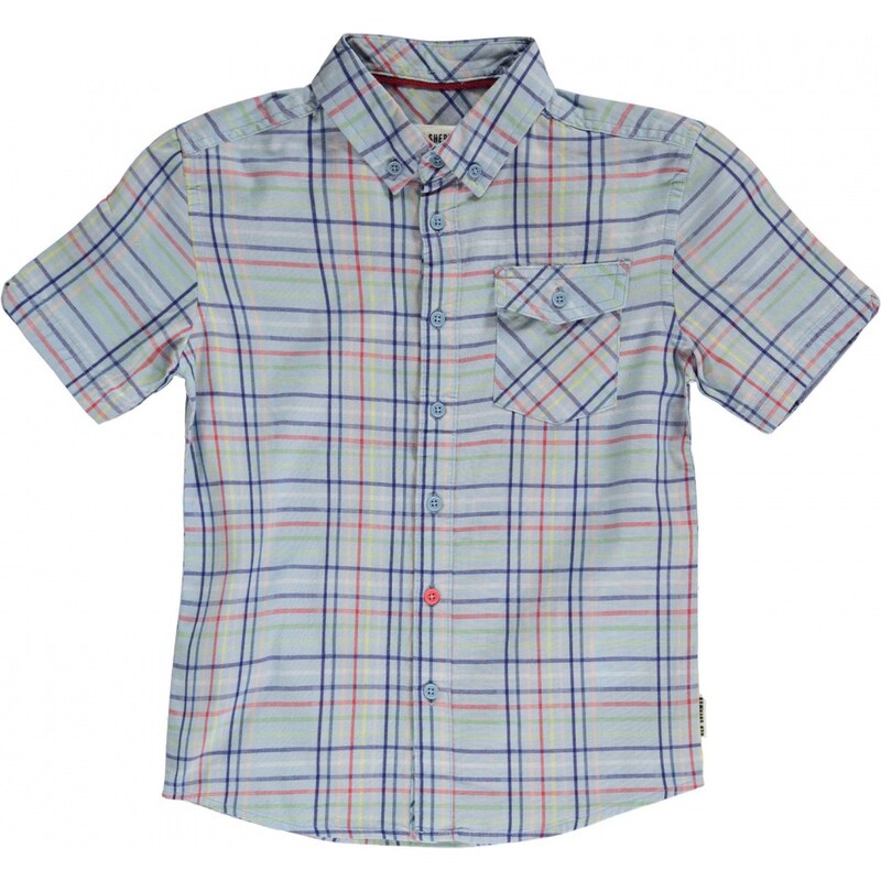 Ben Sherman 00T Short Sleeved Juniors Shirt, light sky blue
