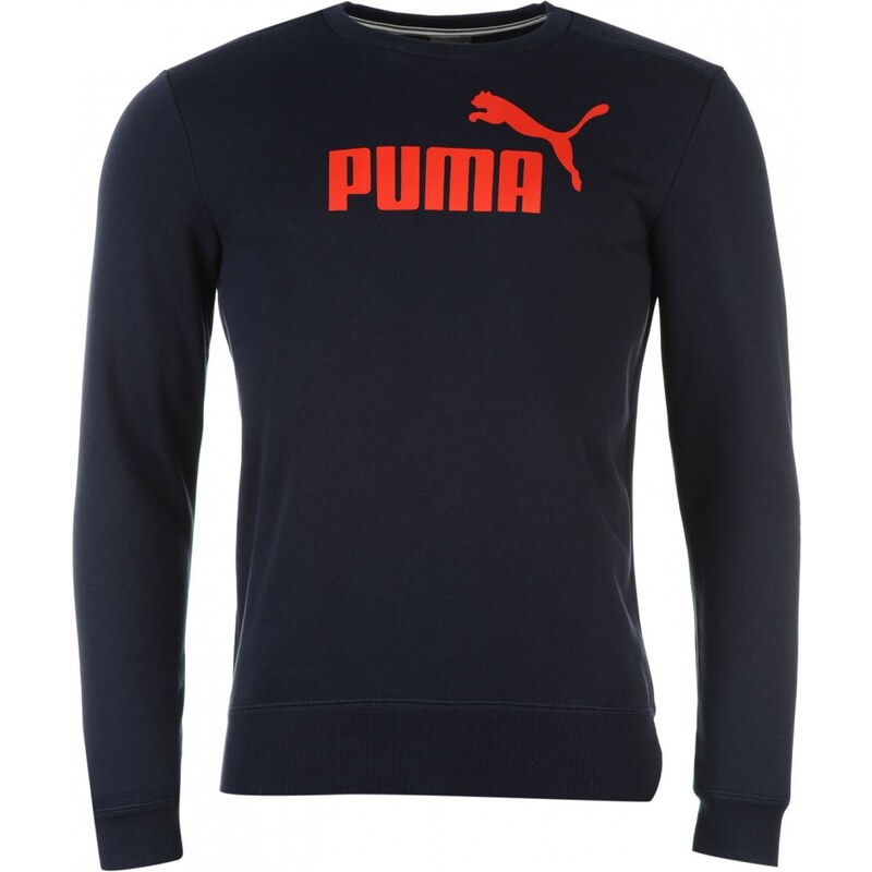 Puma No1 Logo Crew Jumper Mens, navy/red
