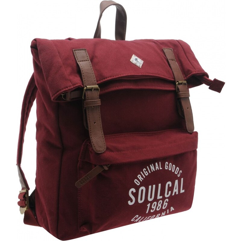 Soul Cal SoulCal Cal Fold Over BackPack, burgundy