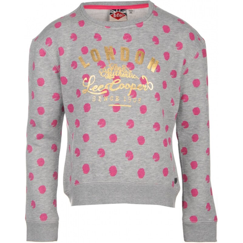 Lee Cooper Cooper All Over Pattern Crew Neck Sweater Girls, multi dots