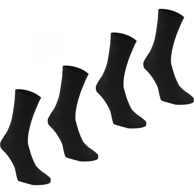 Miss Fiori 4 Pack Dress Socks Ladies, black