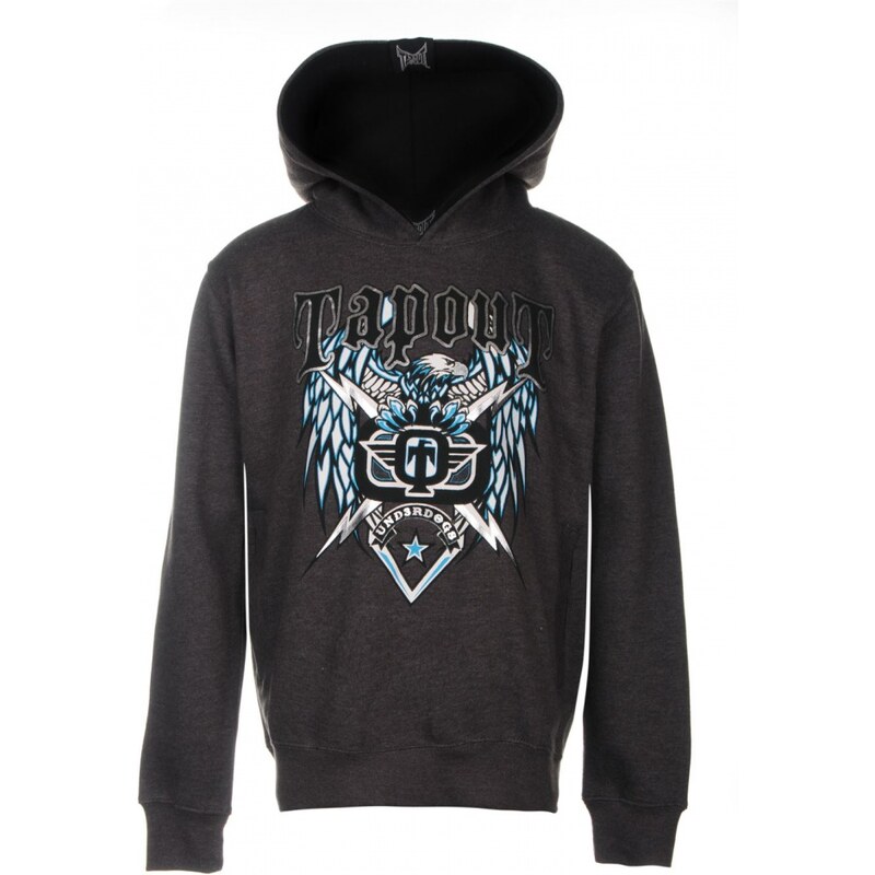 Tapout Foil Over the Head Hoody Junior Boys, charcoal marl