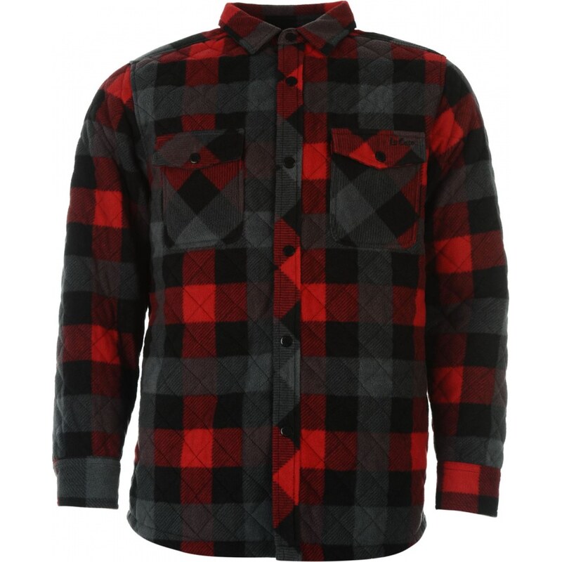 Lee Cooper Padded Shirt Junior Boys, red check