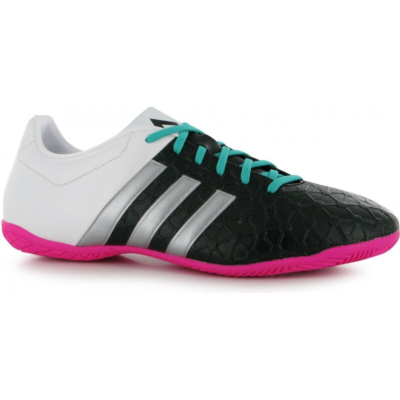 Adidas Ace 15.4 Junior Indoor Football Trainers, black/silv/wht