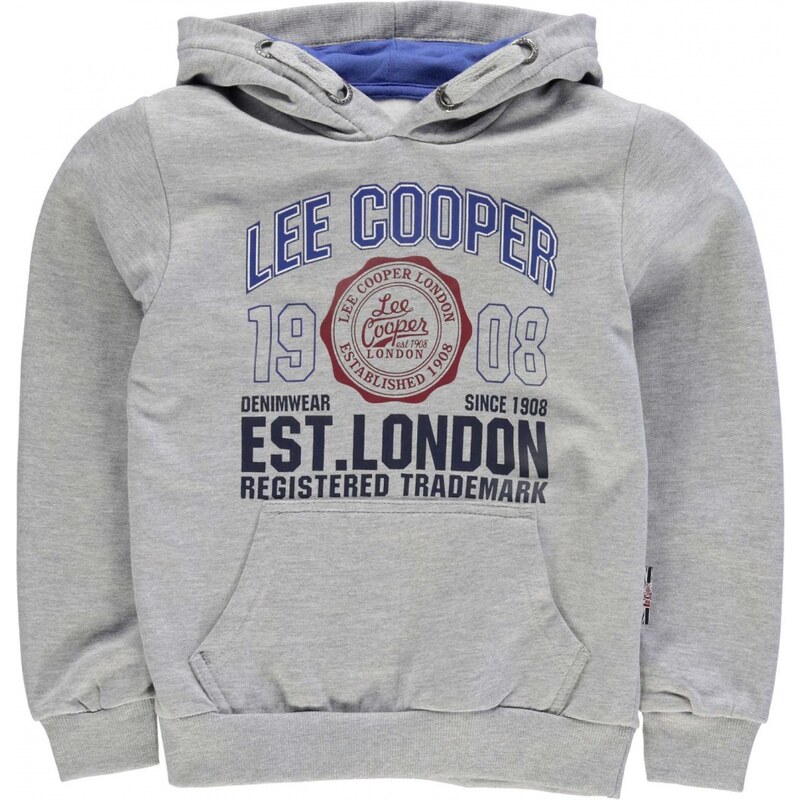 Lee Cooper Classic Over The Head Sweater Junior Boys, grey marl