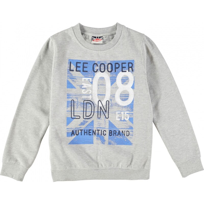 Lee Cooper LN08 Crew Sweatshirt Junior Boys, grey marl