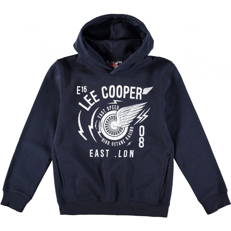 Lee Cooper Over The Head Wings Hoody Junior Boys, navy