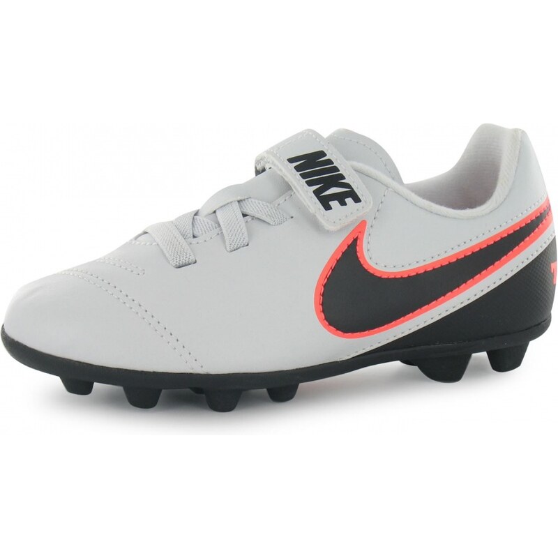 Nike Tiempo Rio III FG Childrens Football Boots, platinum/blk