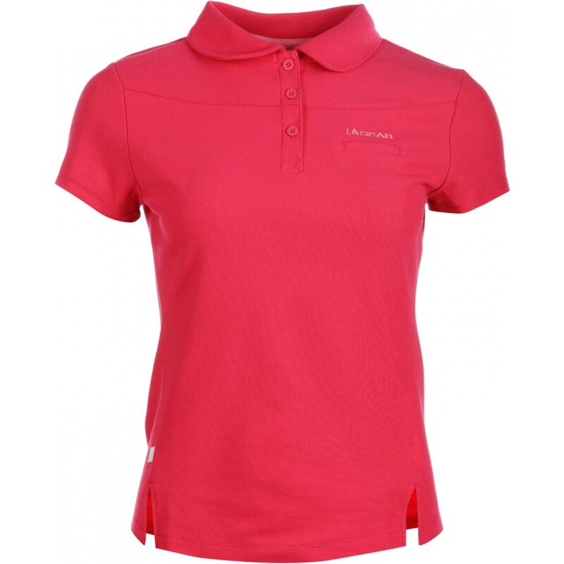 LA Gear Pique Polo Shirt Ladies, bright pink