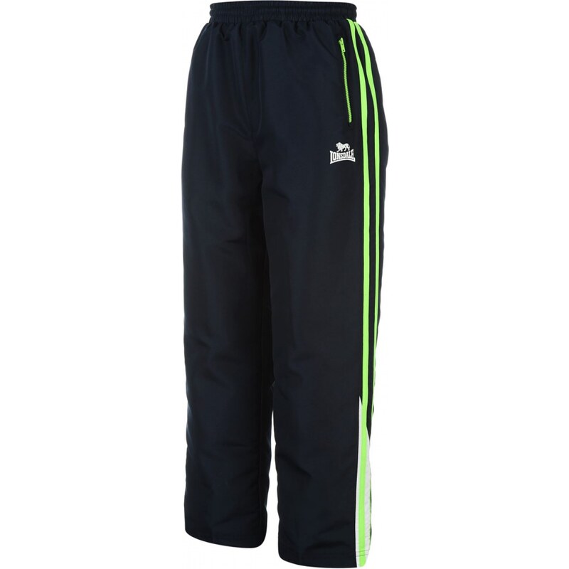 Lonsdale 2 Stripe Open Hem Woven Pants Junior Boys, nvy/brgreen/wht