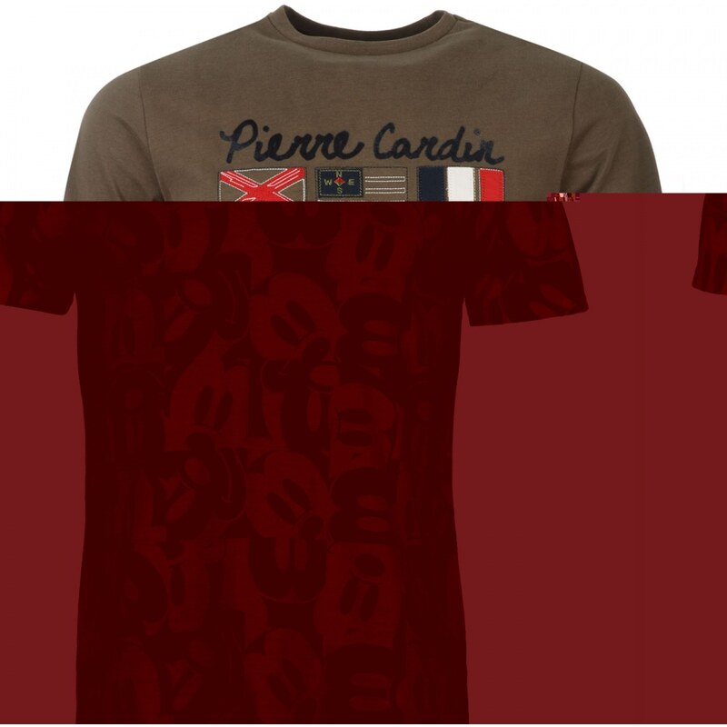 Pierre Cardin Expedition Crew T Shirt Mens, khaki