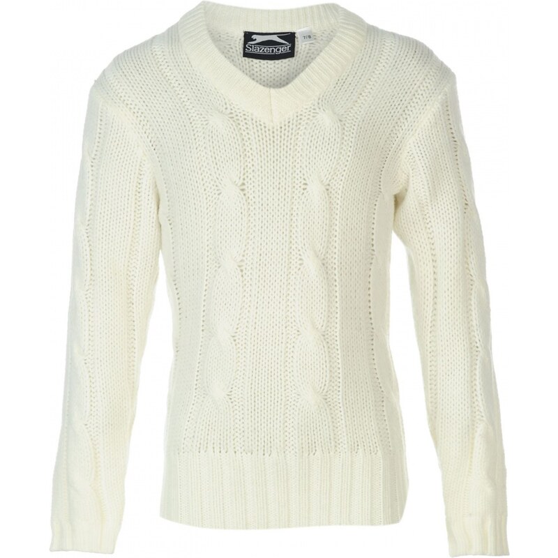 Slazenger Classic Junior Sweater, white