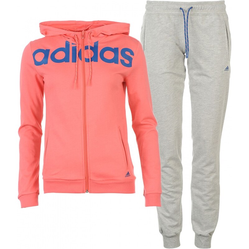 Adidas Linear Ladies Tracksuit, blush/eqtblue