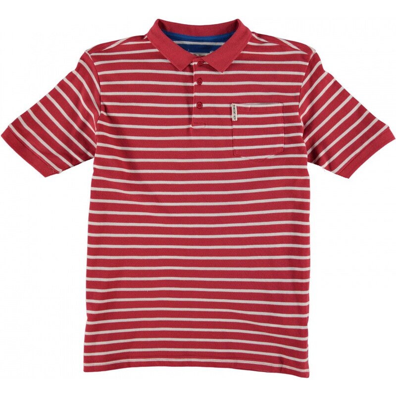Ben Sherman 67T Short Sleeved Juniors Polo Shirt, red