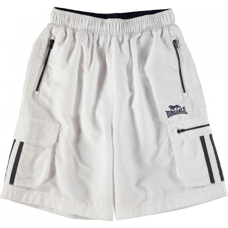 Lonsdale Cargo Shorts Junior, white/navy