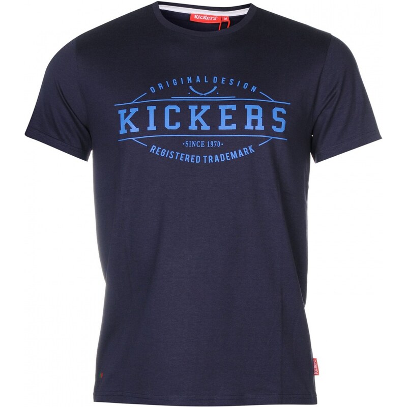 Kickers Print TShirt Mens, navy