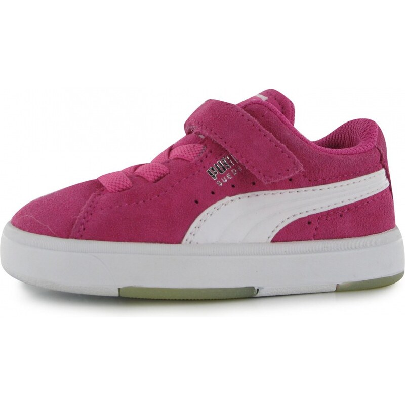 Puma Suede S Girls Trainers, pink/white