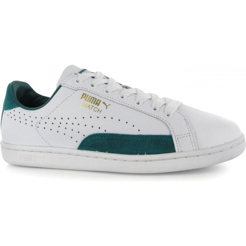 Puma Match 74 Mens Trainers, white/green