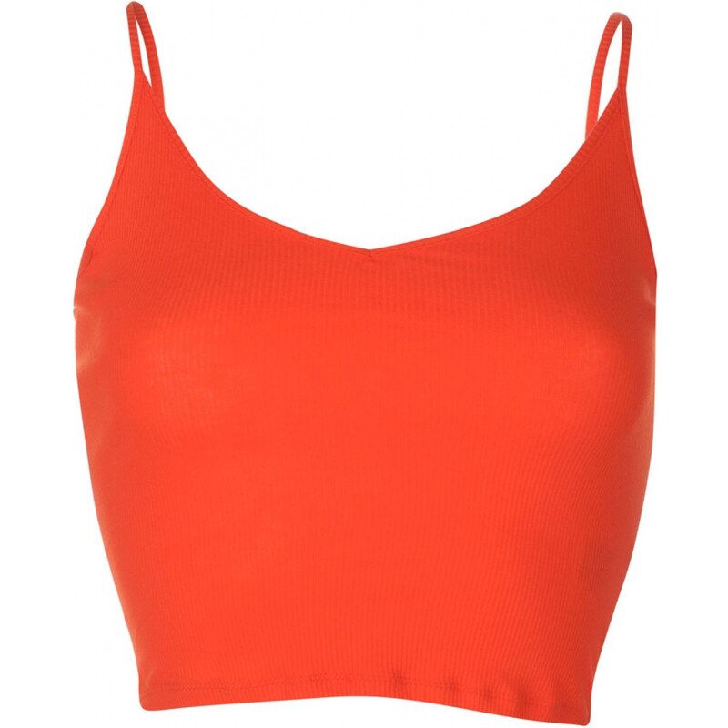 Miso Crop Strap Vest Ladies, orange.com
