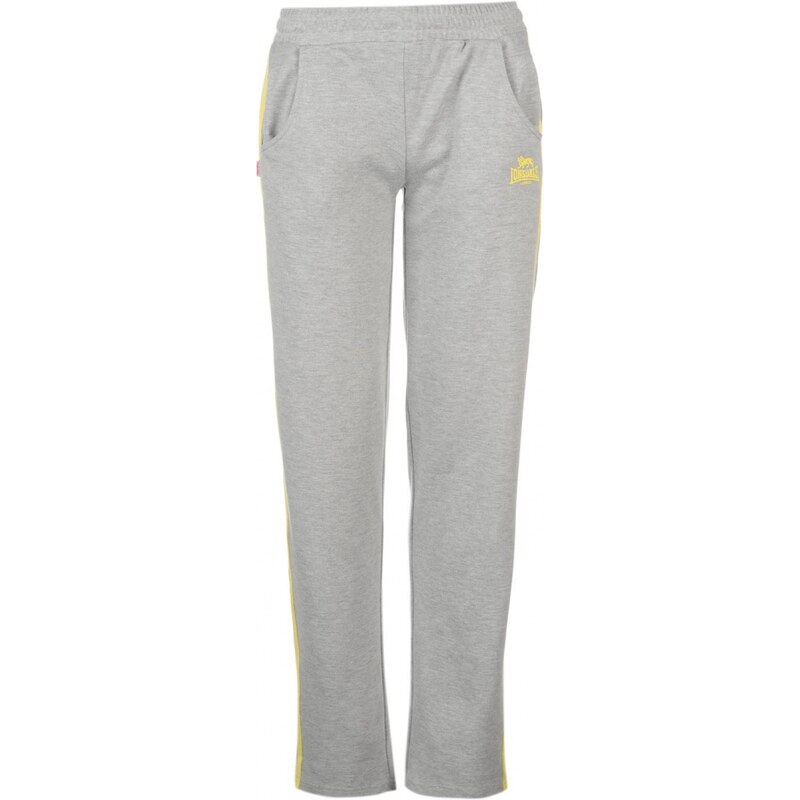 Lonsdale 2 Stripe Tracksuit Bottoms Ladies, greym/yell/mint