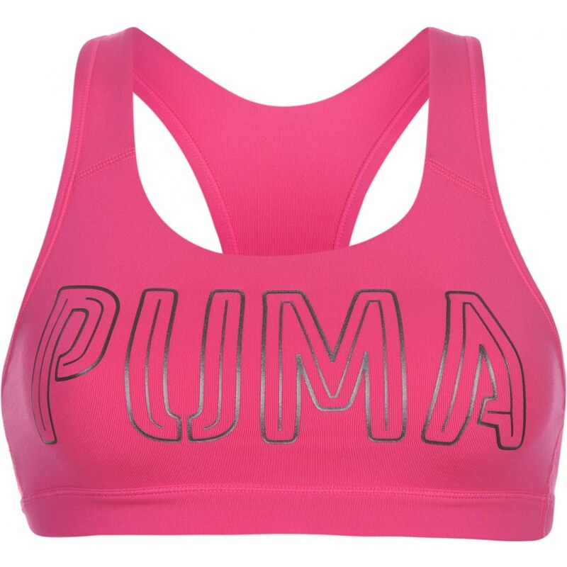 Puma Logo Bra Womens, pink glo