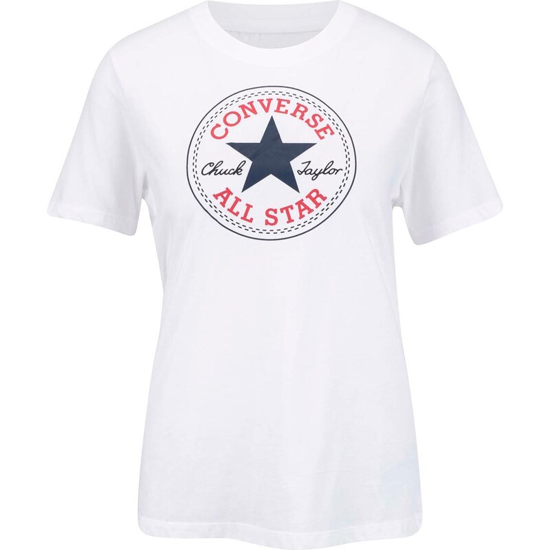 Bílé dámské tričko s logem Converse Core