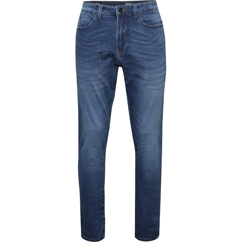 Modré vyšisované džíny !Solid Frank Stretch