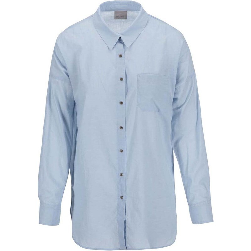 Světle modrá košile s rozparky Vero Moda Classic