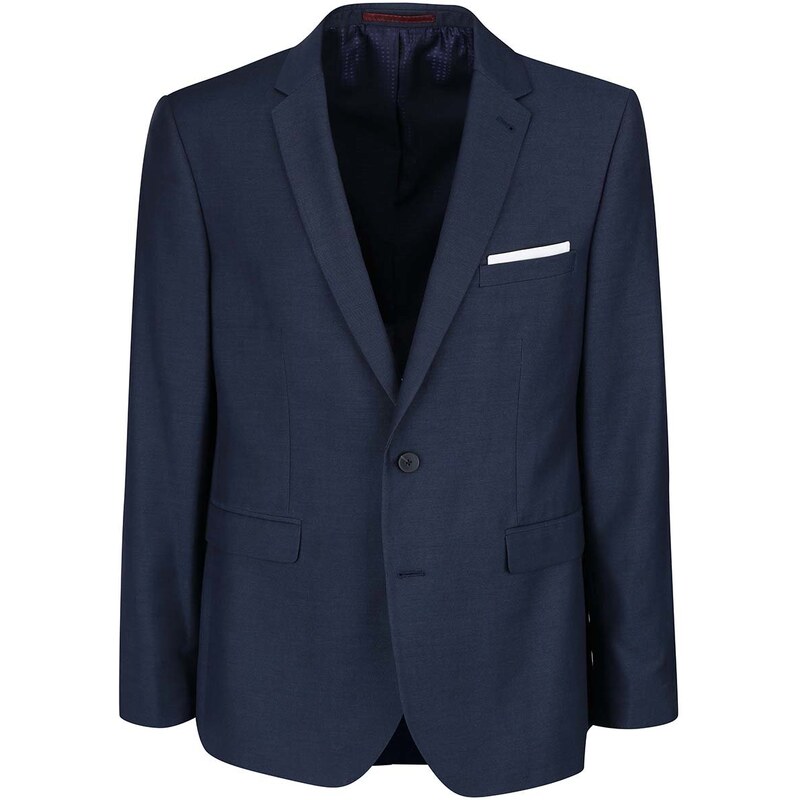 Tmavě modré oblekové slim fit sako Burton Menswear London