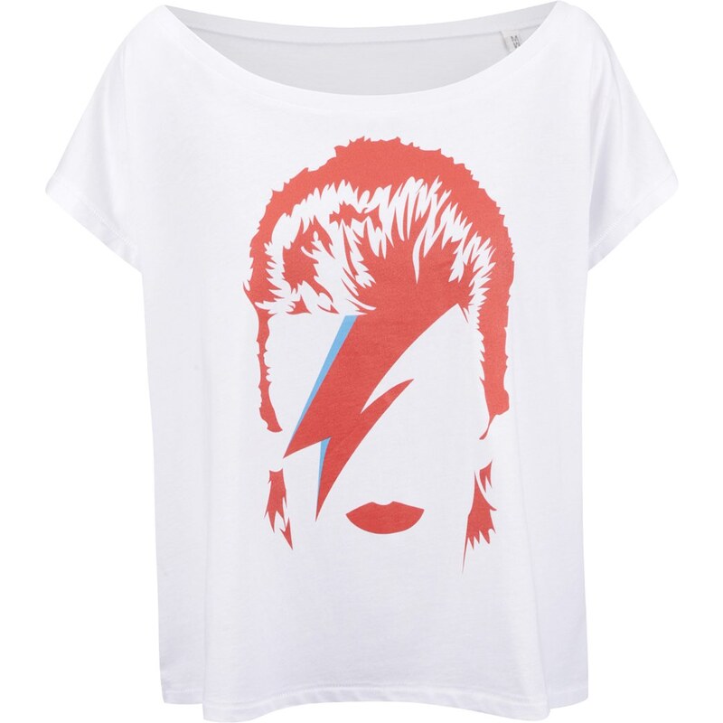Bílé dámské volnější tričko ZOOT Originál Bowie