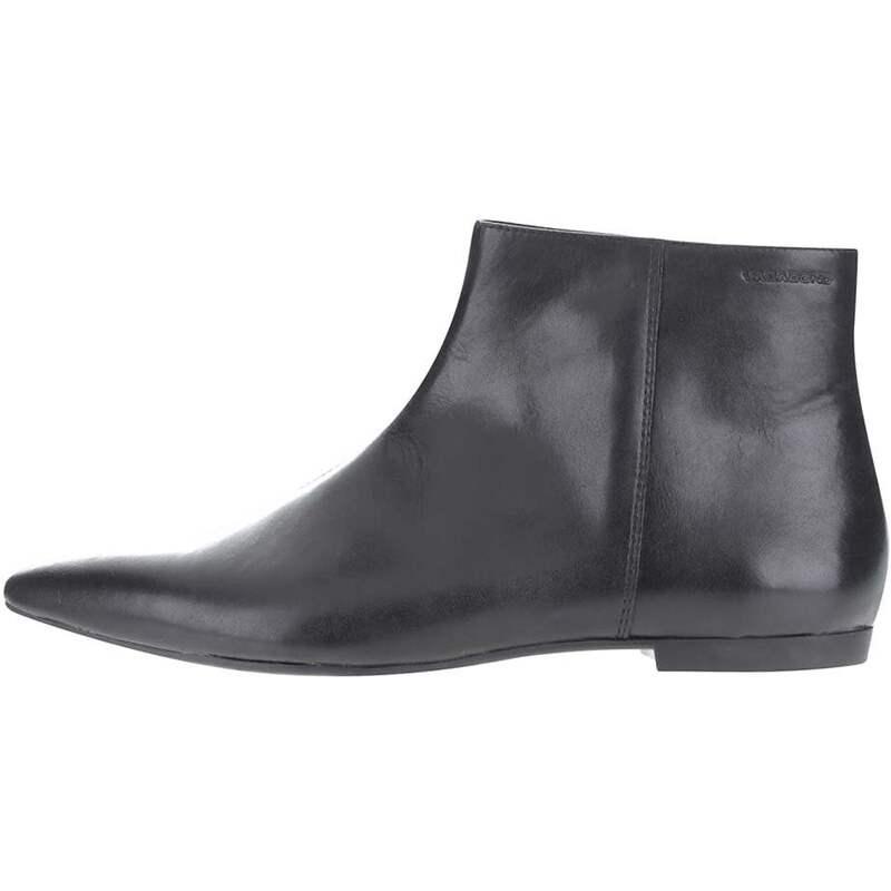 Černé dámské kožené kotníkové boty Vagabond Katlin