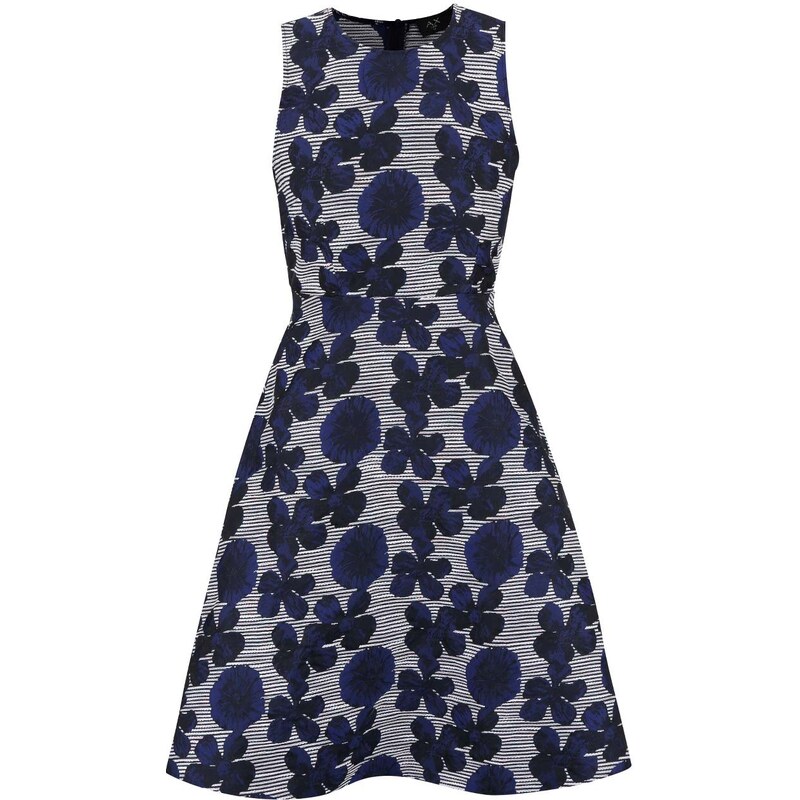 Modré šaty s květovaným vzorem AX Paris