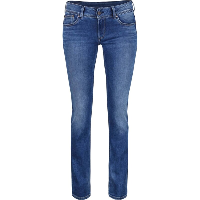 Modré dámské rovné džíny Pepe Jeans Saturn