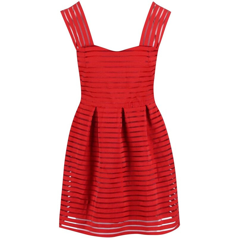 Červené elastické šaty AX PARIS