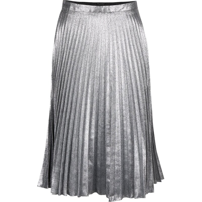 Plisovaná sukně ve stříbrné barvě Miss Selfridge