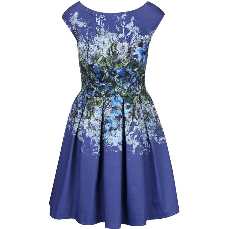 Modré šaty se vzorem Closet