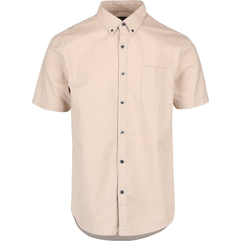 Béžová košile s krátkým rukávem Burton Menswear London