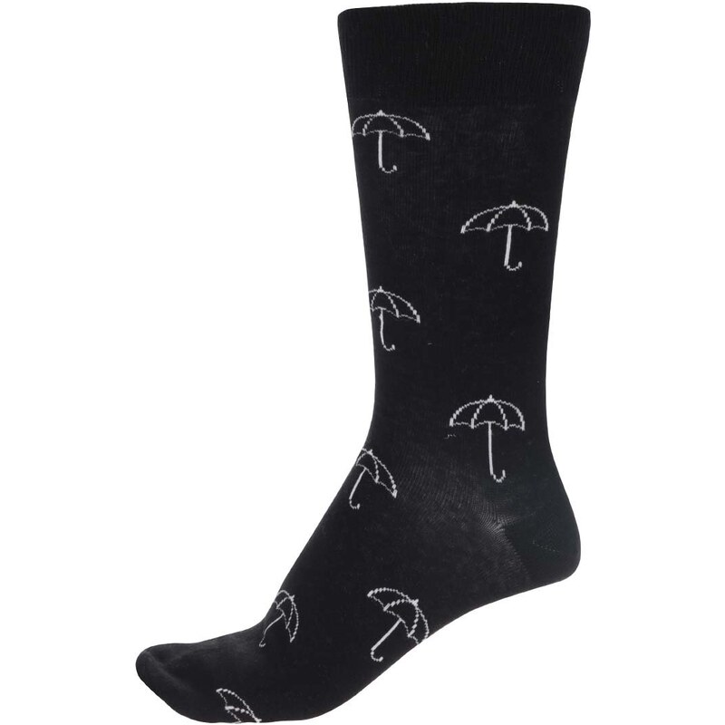 Černé unisex ponožky Happy Socks Umbrella