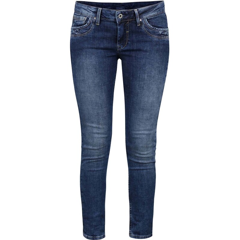 Modré dámské slim fit džíny s nízkým pasem Pepe Jeans Ripple