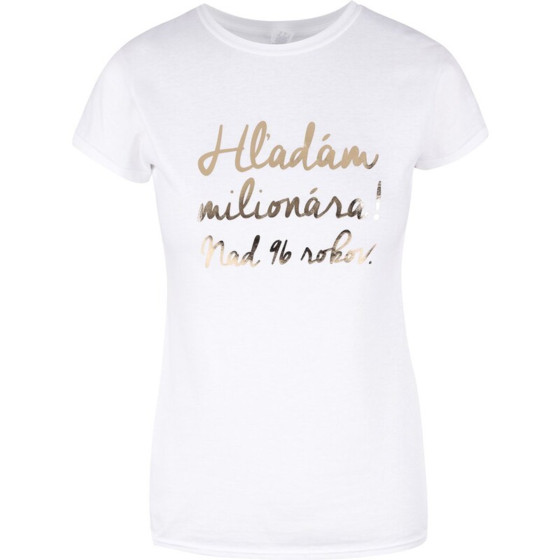Bílé dámské tričko ZOOT Originál Hľadám milionára