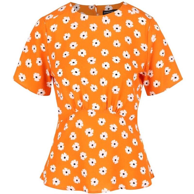 Oranžová halenka s květovaným vzorem Dorothy Perkins